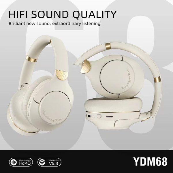 YDM68 new wireless Bluetooth headset with heavy bass gaming headset - Image 4