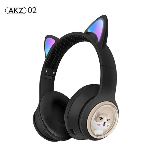 AKZ-02 light-emitting Cat's ears headworn Bluetooth headset subwoofer game video game wireless headset - Image 4